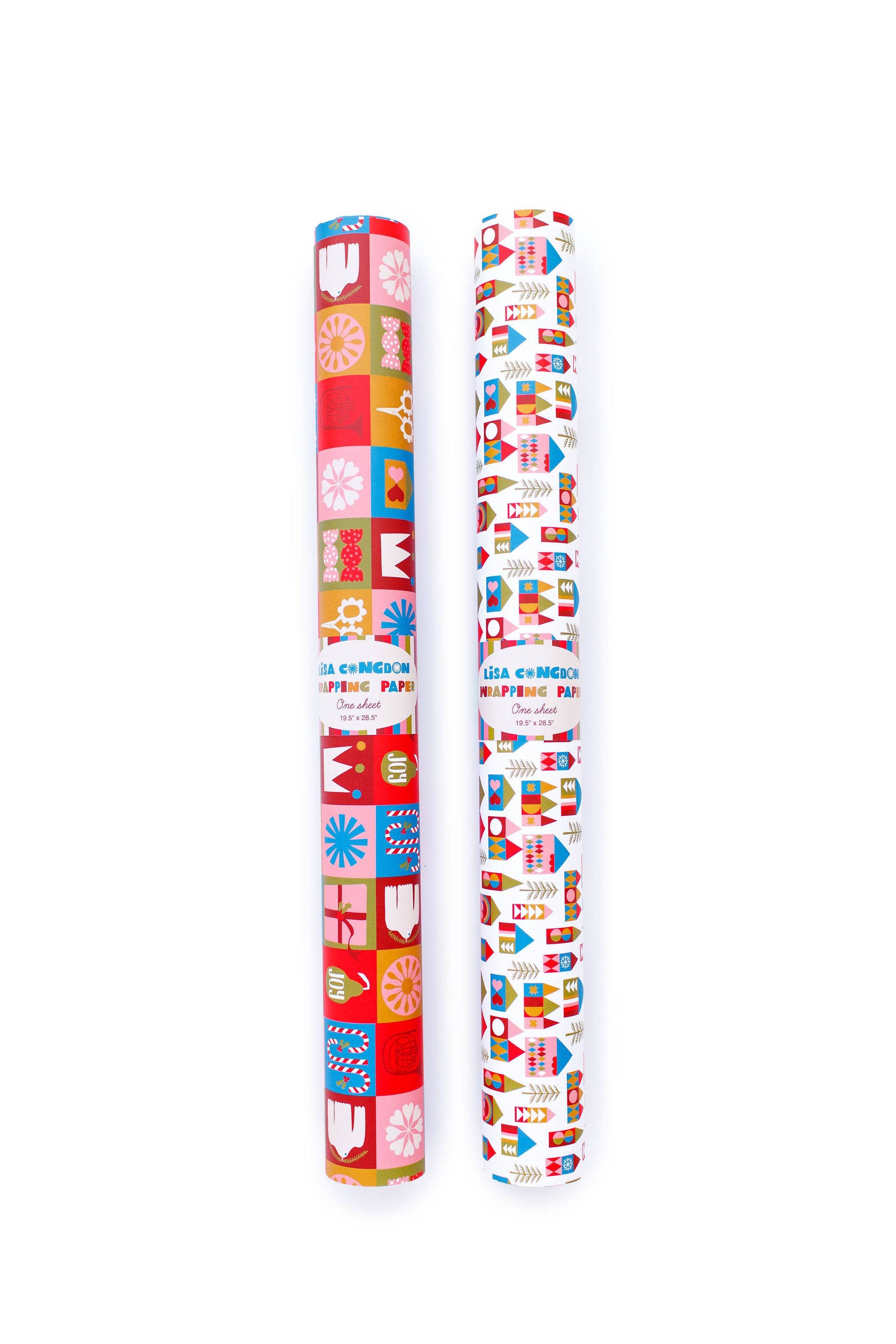 Snowy Village Wrapping Paper Sheet