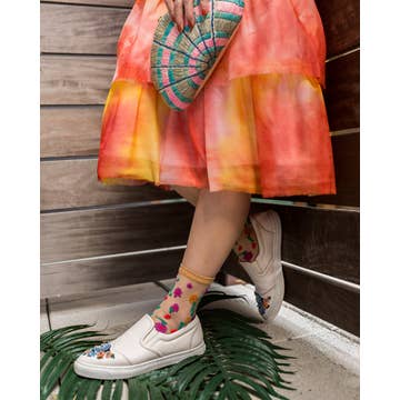 Ditsy Floral Sheer Ankle Sock