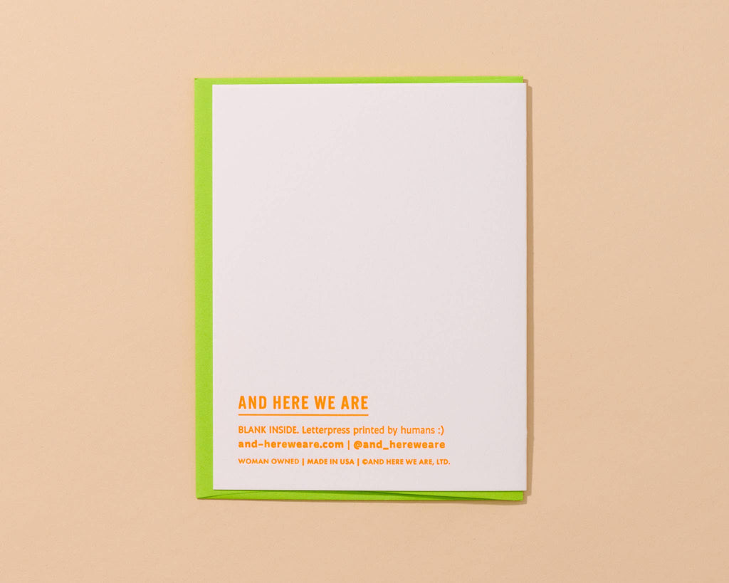 Cooler/Hotter Birthday Letterpress Greeting Card