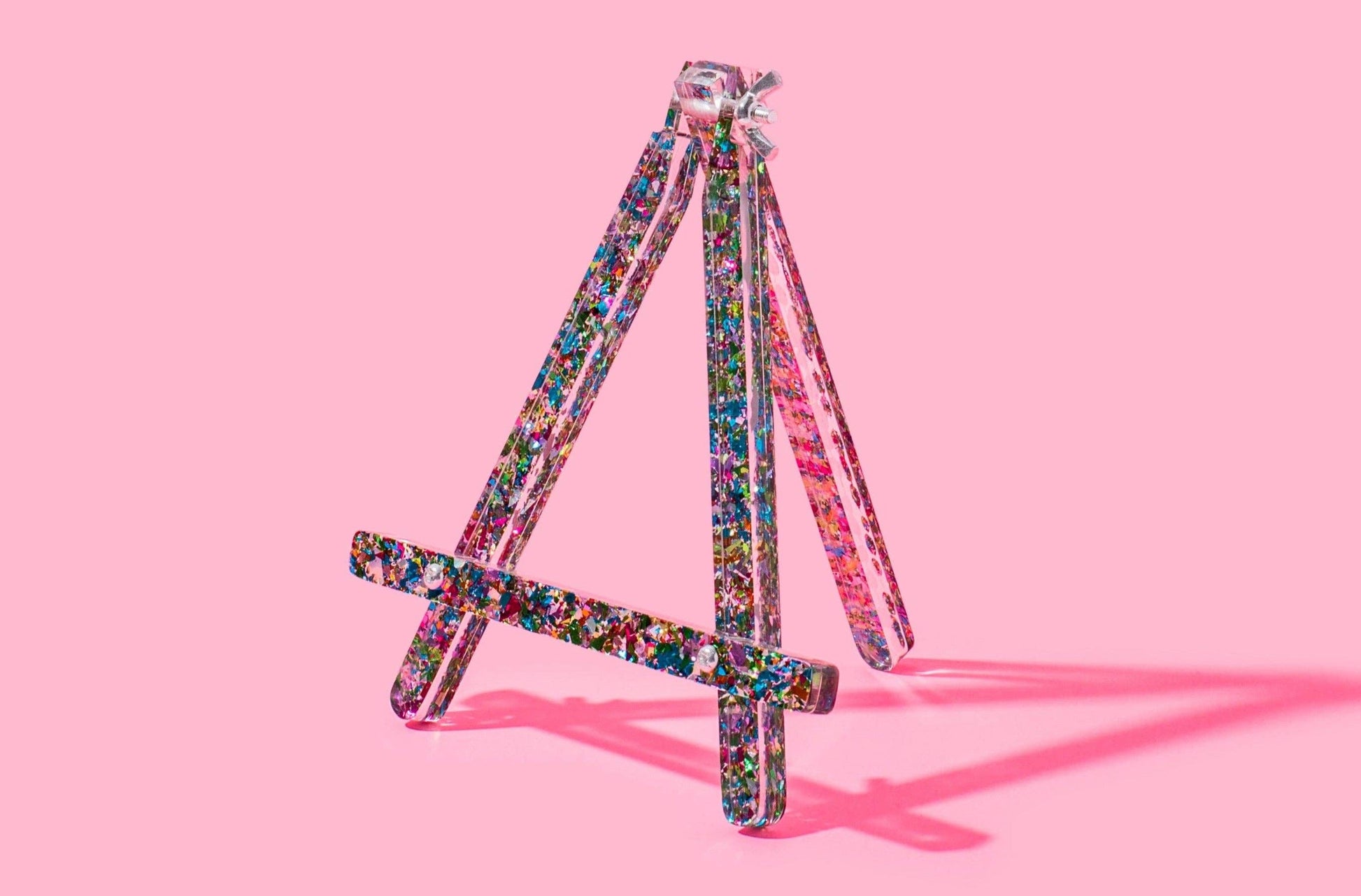 Small Acrylic Easel Colorful Confetti