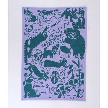 Dogs Day Out Cotton Tea Towel