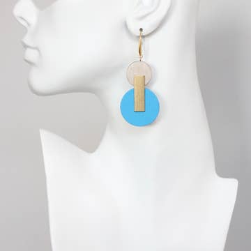 Capri Blue Disc Earrings