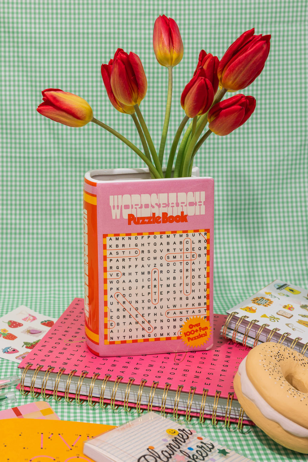 Word Search Book Vase