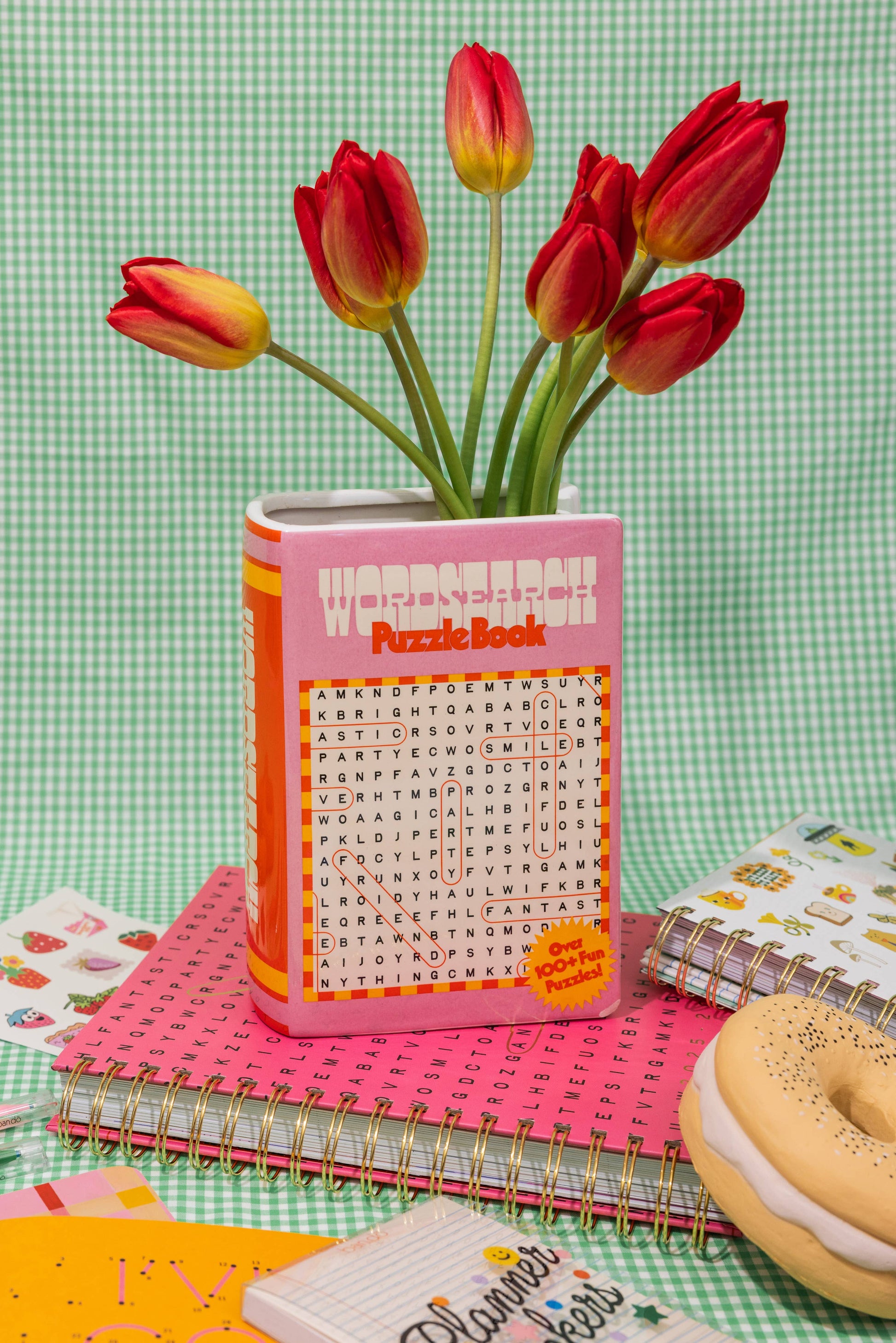 Word Search Book Vase