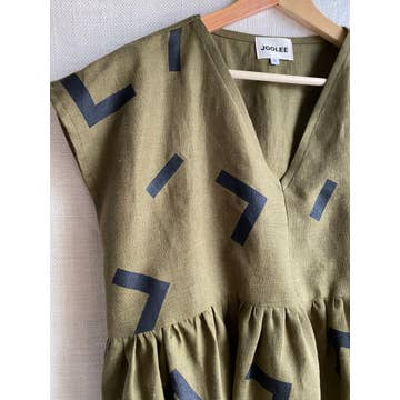 Olive Linen Top