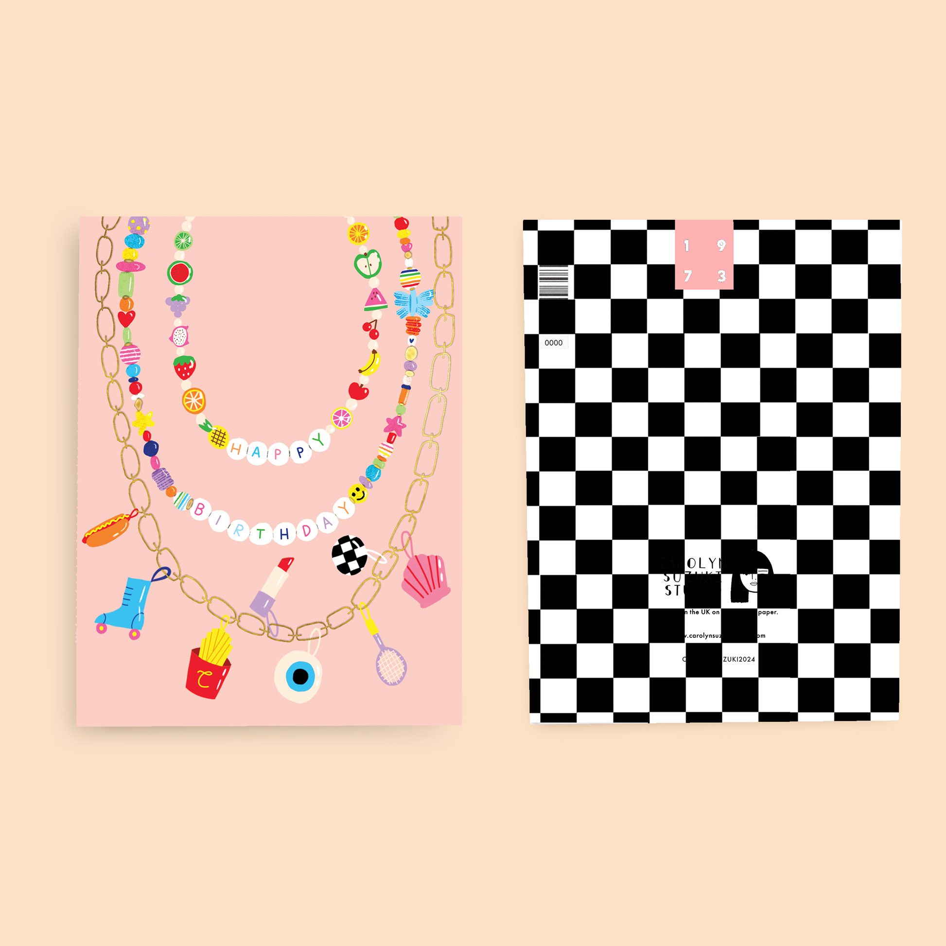 Festival Beads Birthday Card