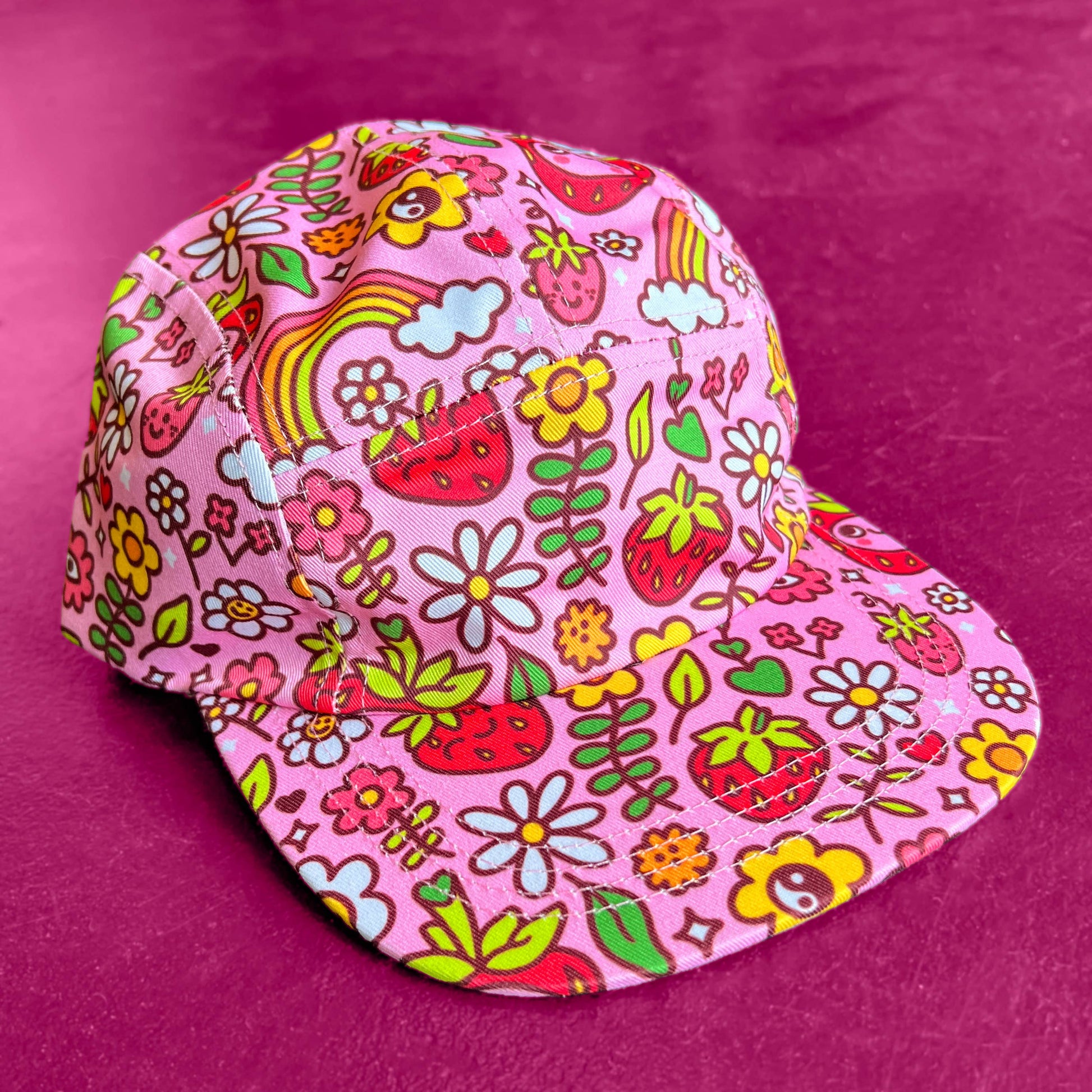 Strawbebby 5 Panel Hat