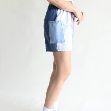 RCYCLD Eco-Denim Pieced Shorts