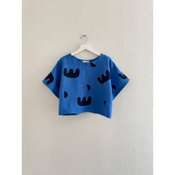 Blue Linen Top 