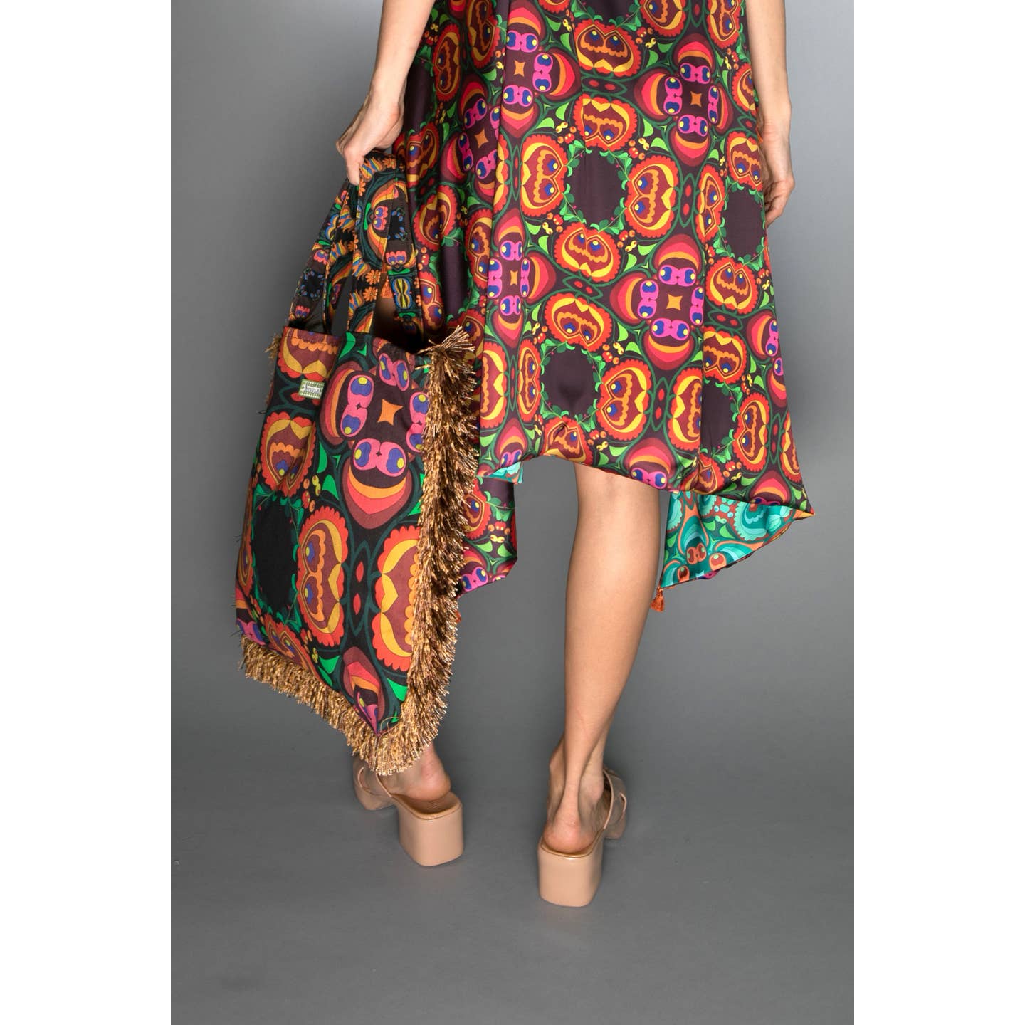 Psychedelic Cotton Canvas Tote