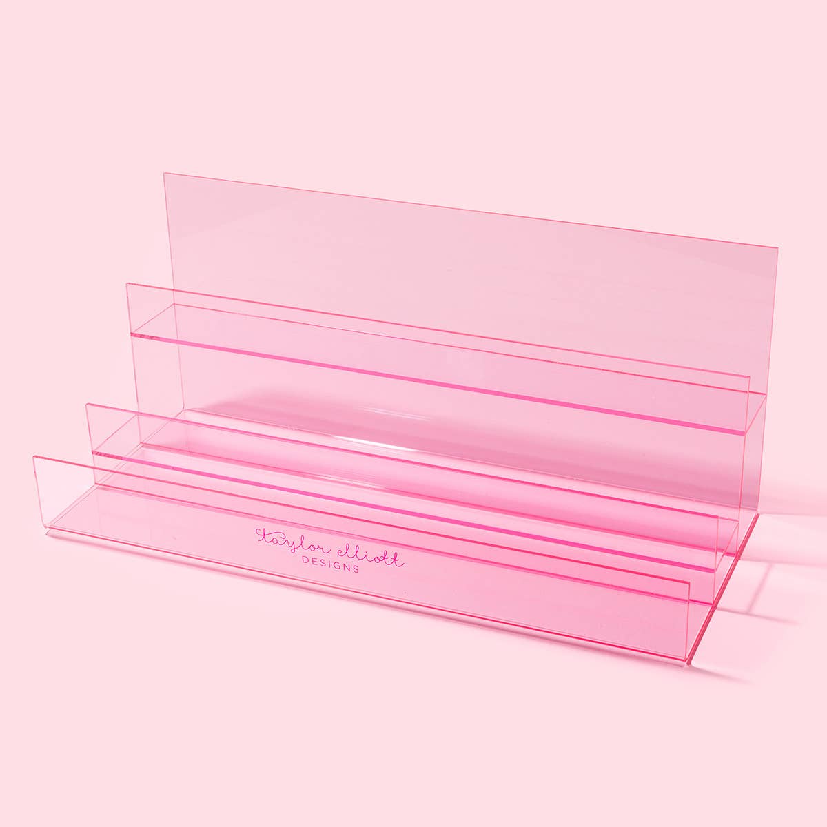 3-Tier Acrylic Riser Display - Medium - Light Pink
